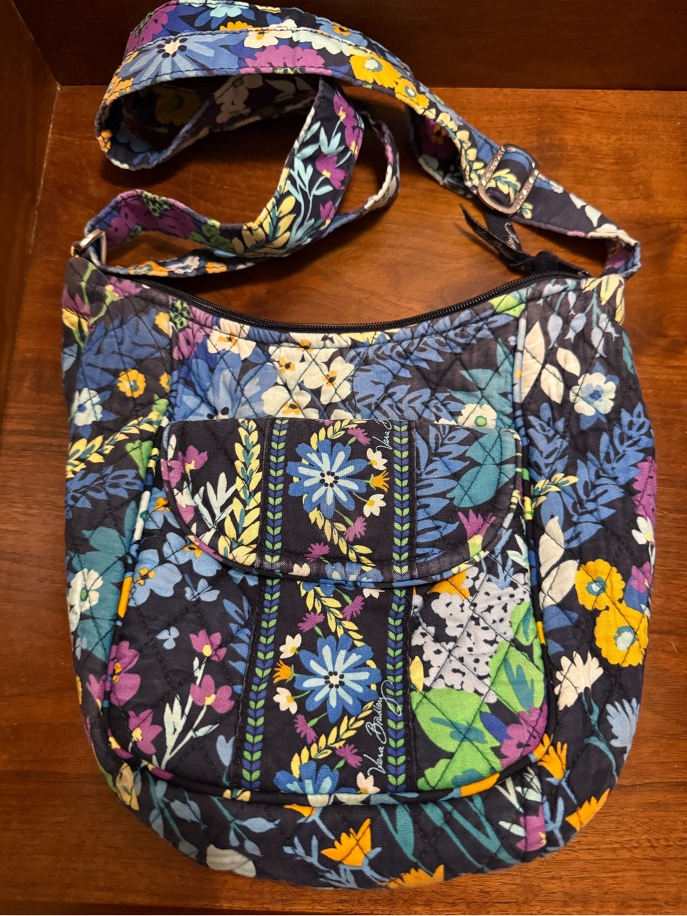 Vera Bradley Quilted Floral Crossbody Purse & Matching Wallet Set